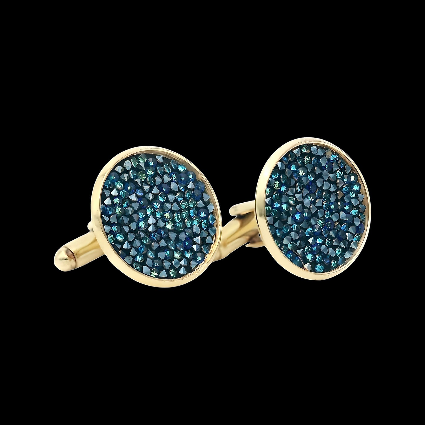 Bermuda Blue Crystal-Dust on a Black Background