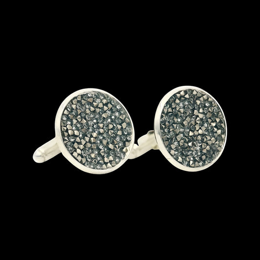 Light Gold & Chrome Crystal-Dust on a Black Background