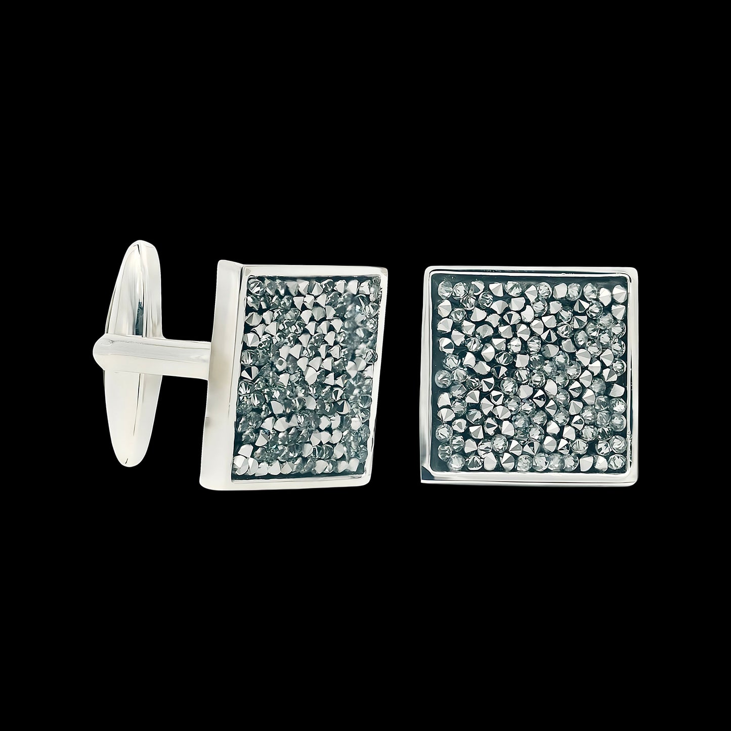 Comet Argent Light Crystal-Dust on a Black Background